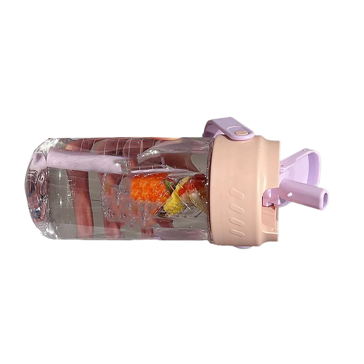 Straw Water Bottle Built in Tea Strainer with Handle PC 700ml Beautiful Cute Straw Bottle for Girls Women Pink