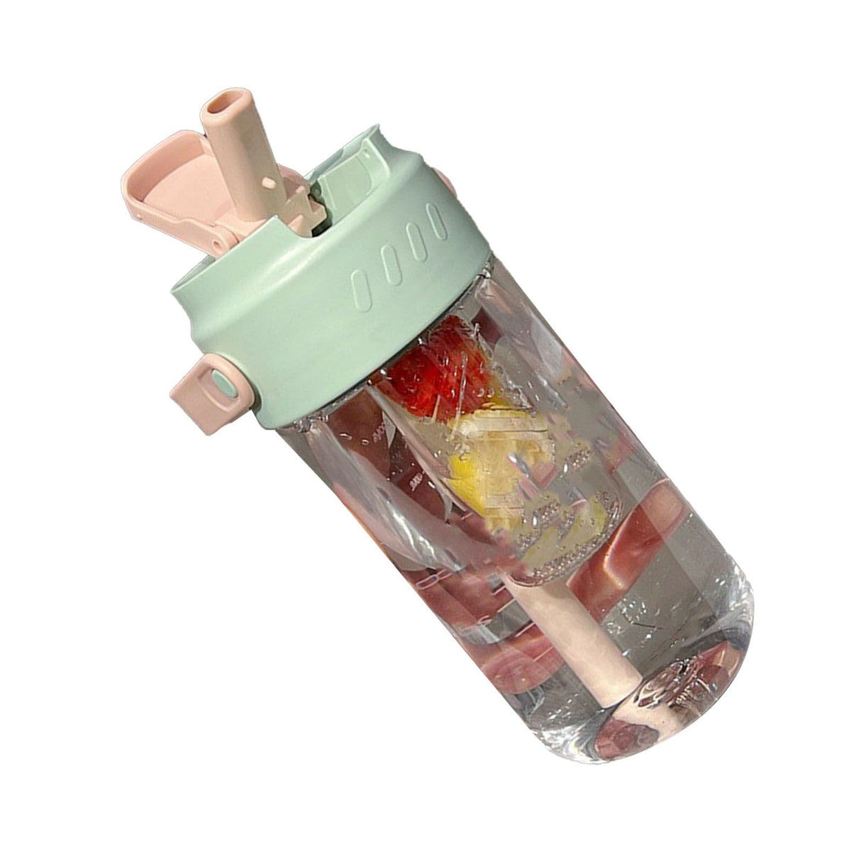 Straw Water Bottle Built in Tea Strainer with Handle PC 700ml Beautiful Cute Straw Bottle for Girls Women Green