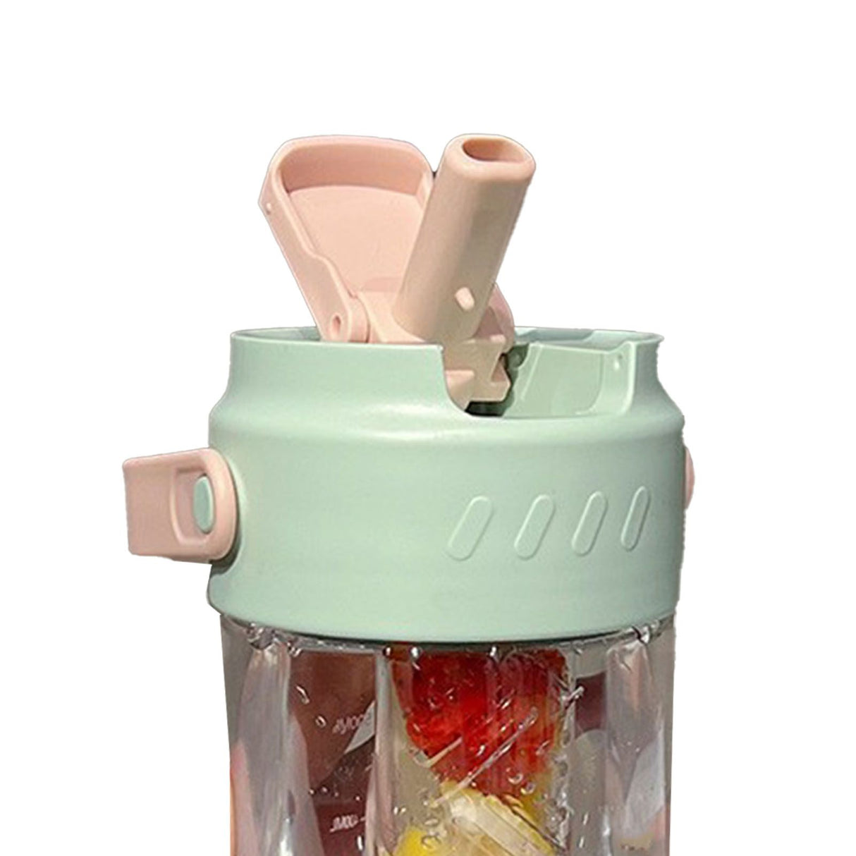 Straw Water Bottle Built in Tea Strainer with Handle PC 700ml Beautiful Cute Straw Bottle for Girls Women Green