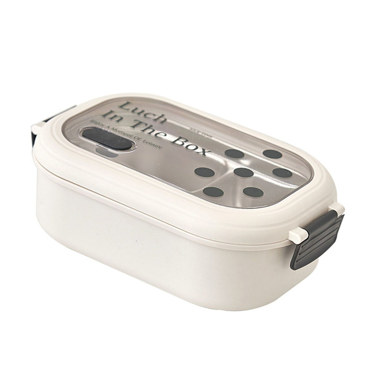 2 Compartment Bento Box Heat Preservation Stainless Steel Interlayer Lunch Box Airtight Portable Food Storage Containers for School Office Dot
