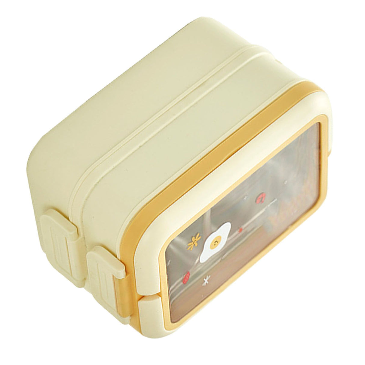 Stainless Steel Insulated Lunch Box Multiple Compartments Fashionable Safe Stainless Steel Bento Box for Students Kids Cream