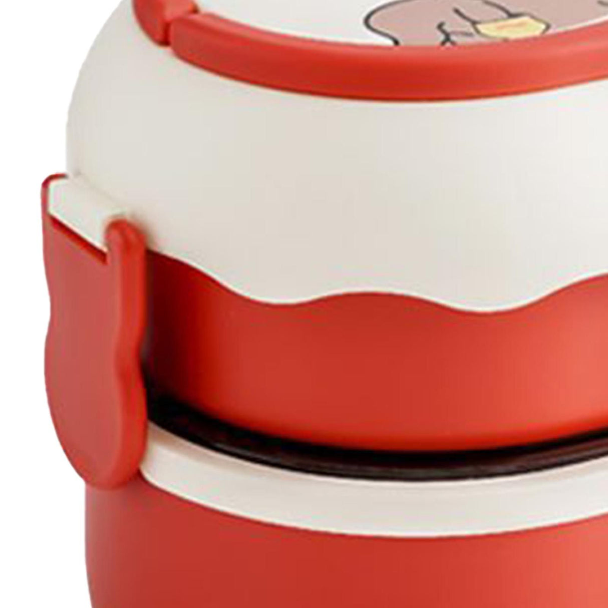 Lunch Box 2 Tier 3 Compartment Large Capacity Microwavable Cute Portable Bento Lunch Box Red
