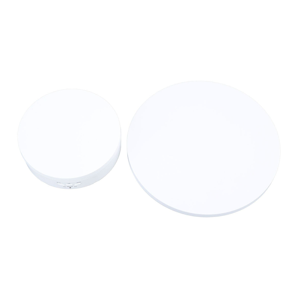 Electric Rotating Turntable 2 in 1 Smart Remote Control Jewelry Display Tray Live Streaming Ornaments Display Stand 5V White