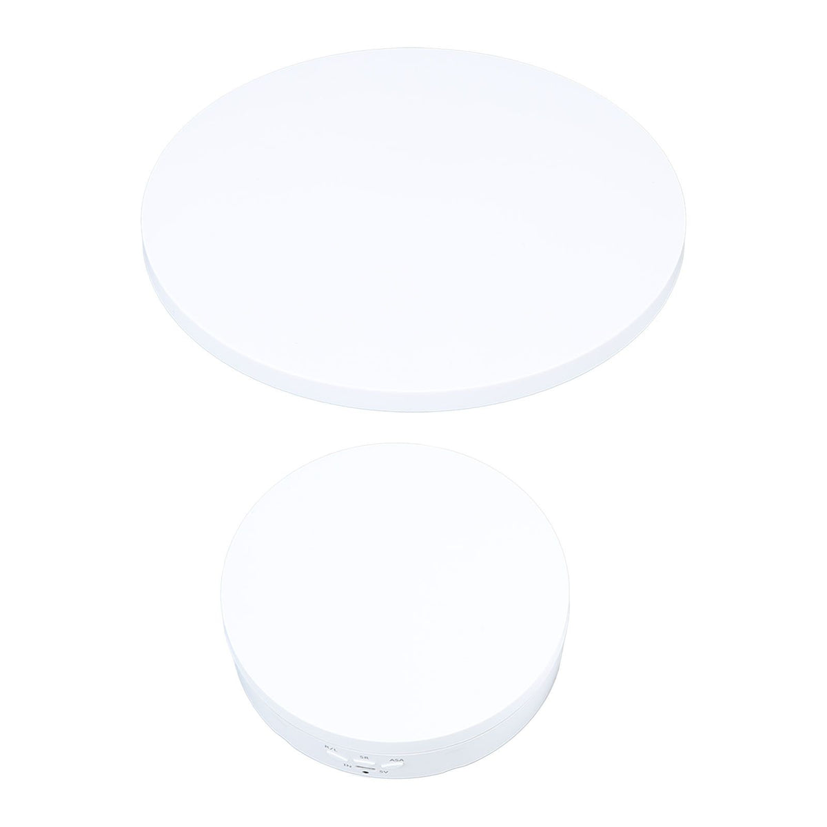 Electric Rotating Turntable 2 in 1 Smart Remote Control Jewelry Display Tray Live Streaming Ornaments Display Stand 5V White