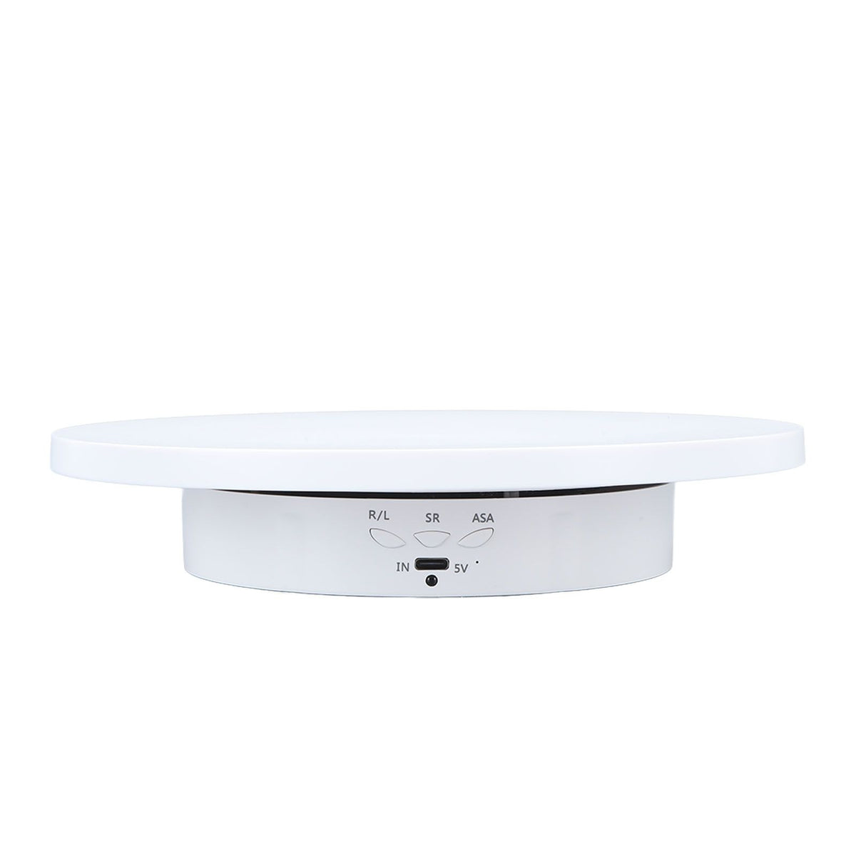 Electric Rotating Turntable 2 in 1 Smart Remote Control Jewelry Display Tray Live Streaming Ornaments Display Stand 5V White