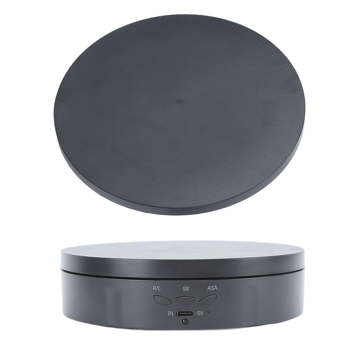 Electric Rotating Turntable 2 in 1 Smart Remote Control Jewelry Display Tray Live Streaming Ornaments Display Stand 5V Black