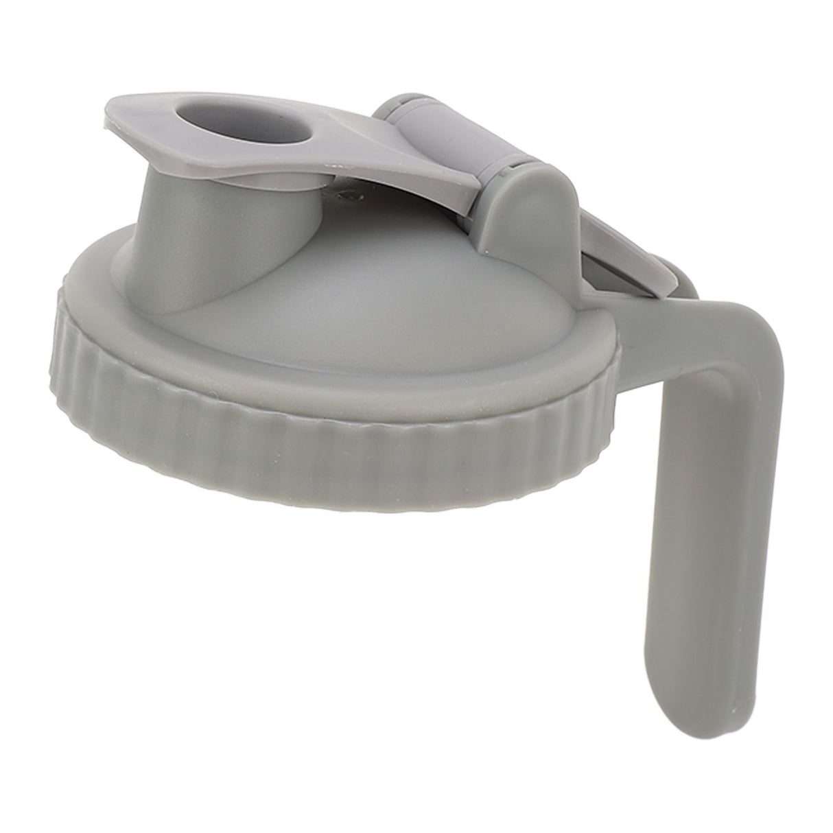 Wide Mouth Mason Jar Pour Spout Lid Leak Proof Mason Jar Flip Cap Lid with Handle Gray