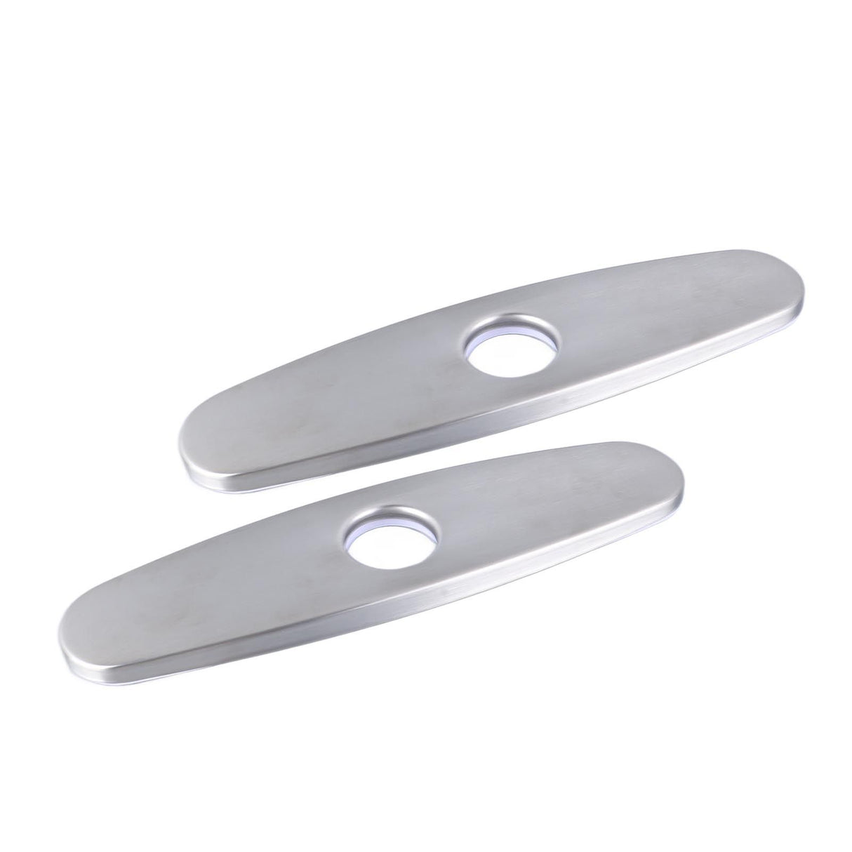 2PCS Hole Cover Deck Plate Pull Down Faucet Plate Stainless Steel Easy Maintenance Anti Leakage for Kitchen Sink