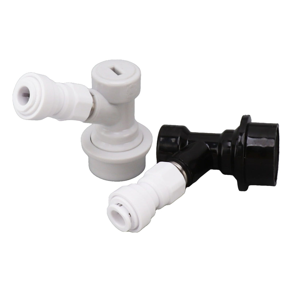 Ball Lock Disconnect Kit Beer Keg Liquid Dispenser Push in Fitting Quick Joint Connector for Beer Tube Hose 5/16