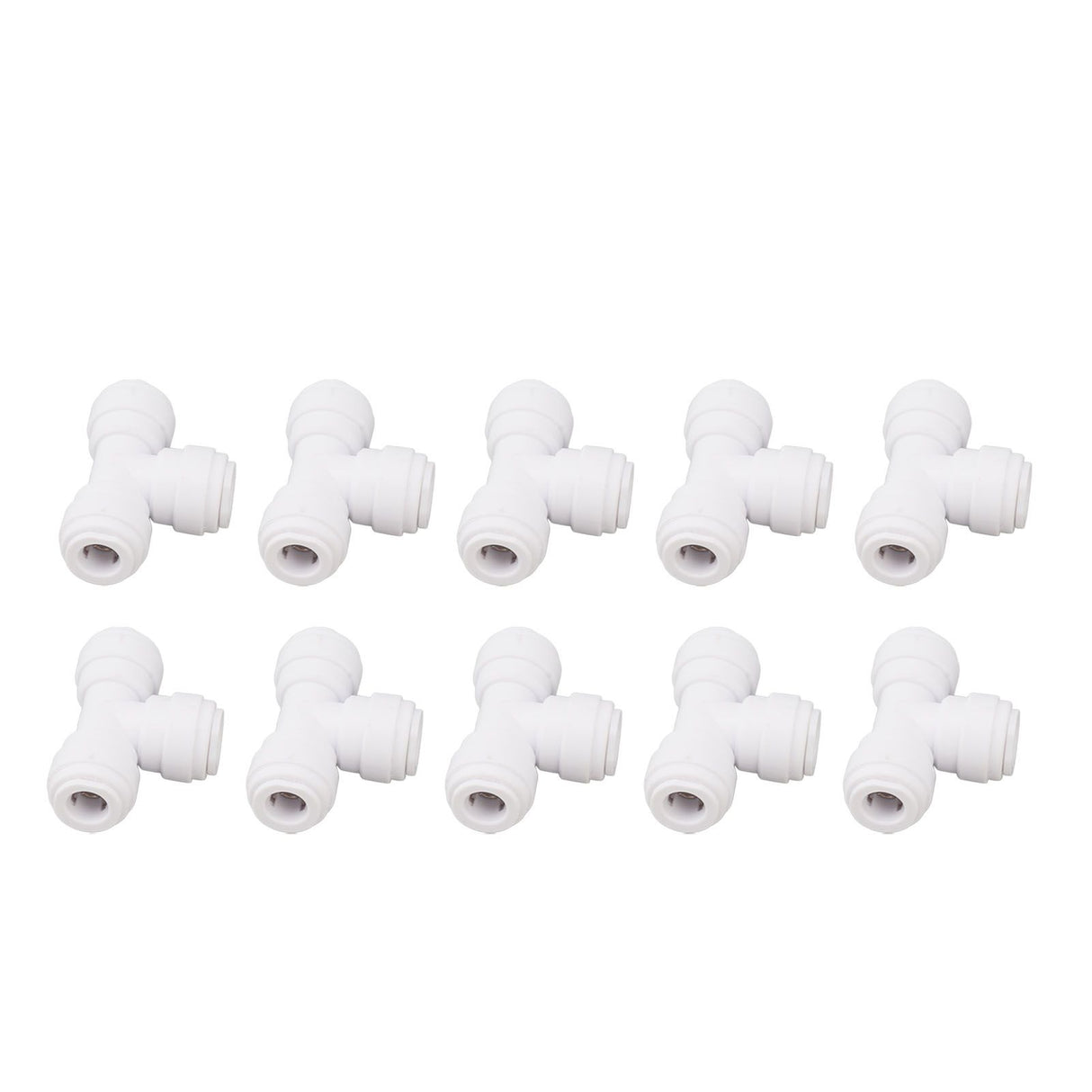 10PCS Push to Connect Fittings 8mm 5/16 Tee Coupling Quick Connector Plastic Tight Sealing Tube Fittings Home Beer Brewing Parts