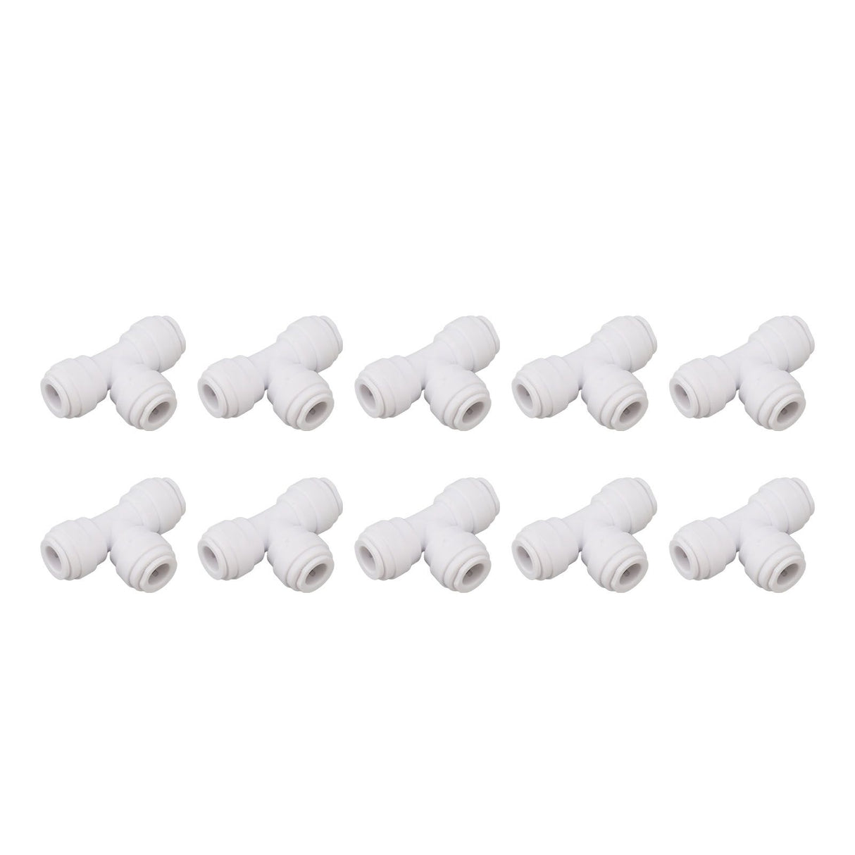 10PCS Push to Connect Fittings 8mm 5/16 Tee Coupling Quick Connector Plastic Tight Sealing Tube Fittings Home Beer Brewing Parts