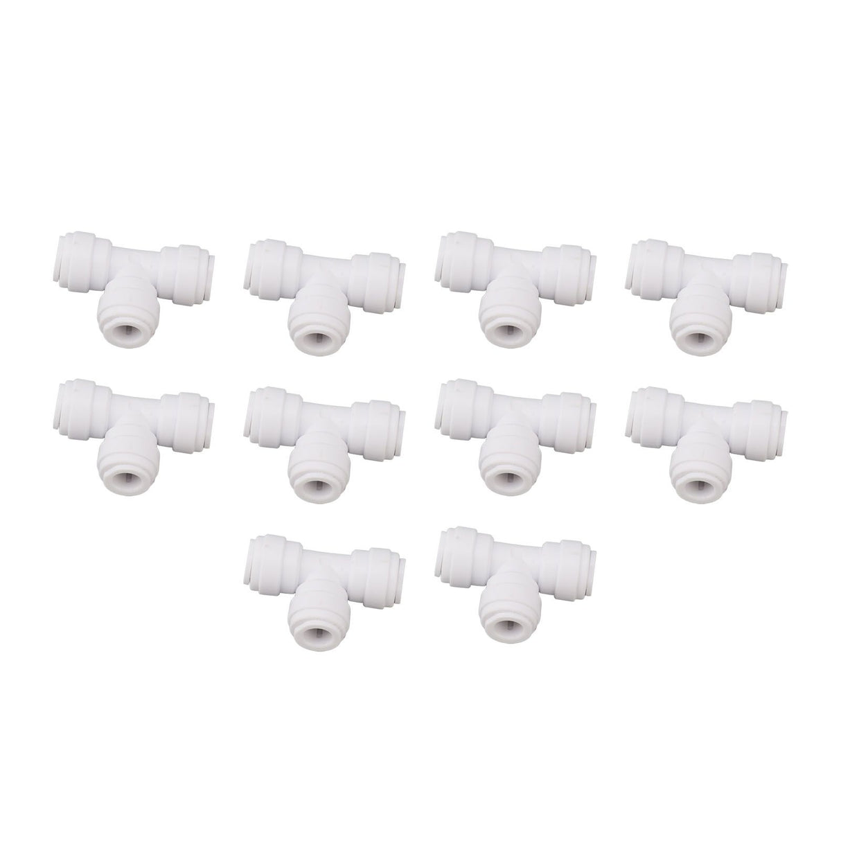 10PCS Push to Connect Fittings 8mm 5/16 Tee Coupling Quick Connector Plastic Tight Sealing Tube Fittings Home Beer Brewing Parts
