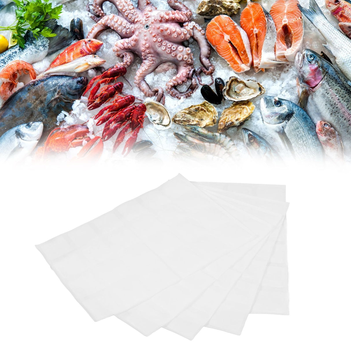 5PCS Reusable Ice Packs PET Automatic Water Absorption Hot and Cold Ice Pack Flexible Ice Blanket for Shipping Freezing Food Keeping Beverage Cold