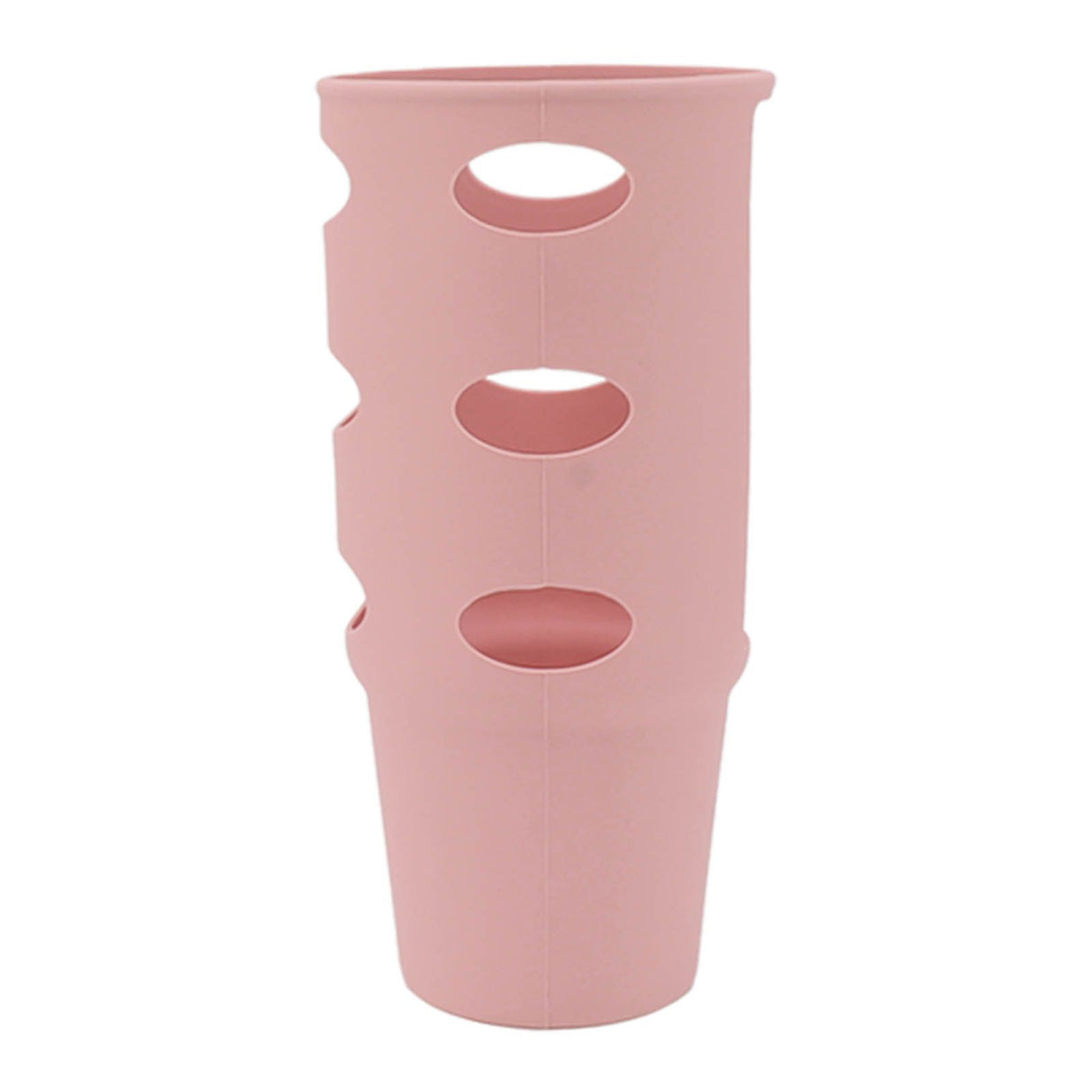 Cup Protector Sleeve Slip Resistant All Wrapped Detachable Silicone Water Cup Boot for 30oz Cups Light Pink