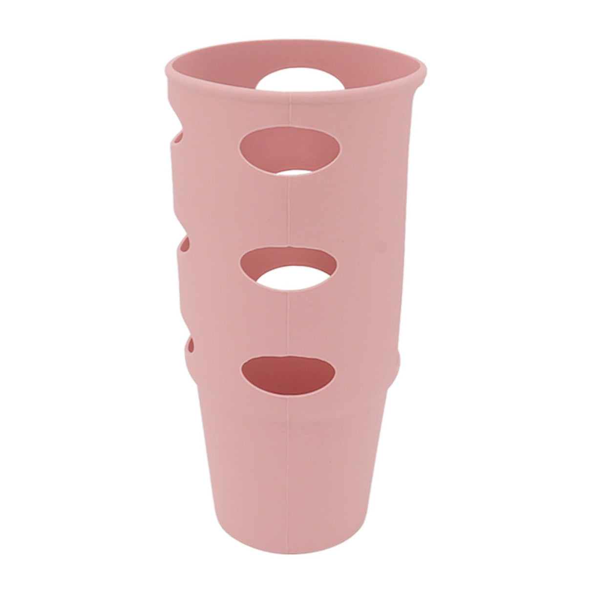 Cup Protector Sleeve Slip Resistant All Wrapped Detachable Silicone Water Cup Boot for 30oz Cups Light Pink