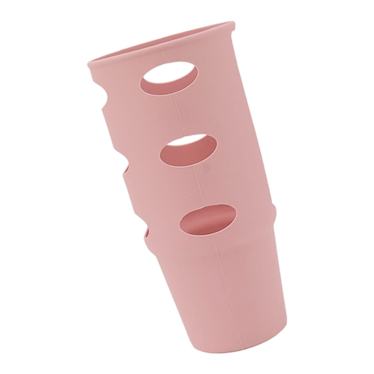 Cup Protector Sleeve Slip Resistant All Wrapped Detachable Silicone Water Cup Boot for 30oz Cups Light Pink