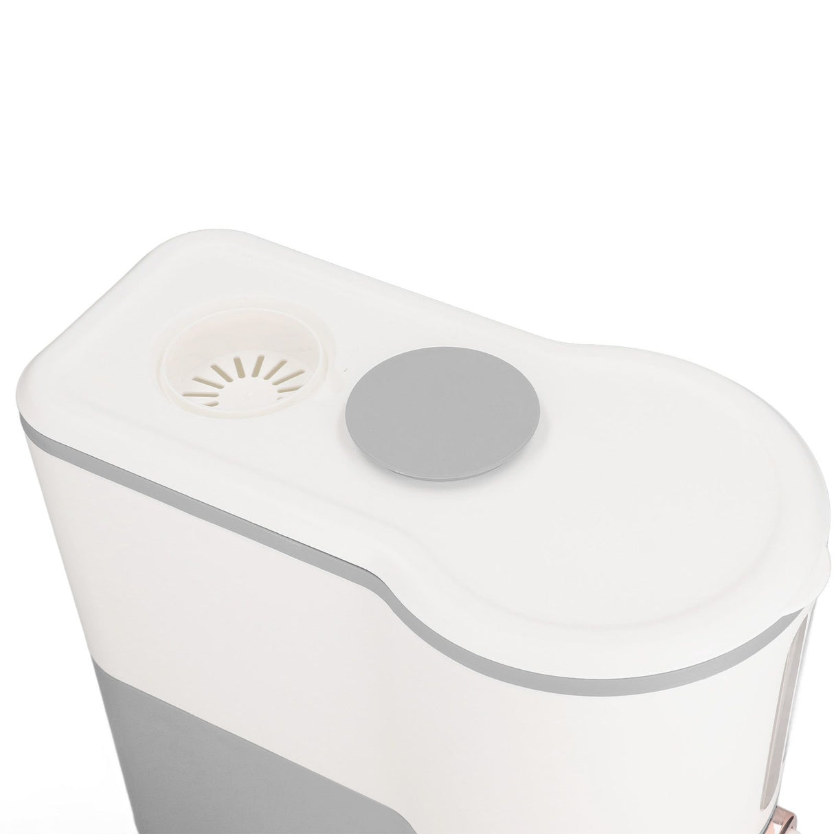 Rice Dispenser Household Food Grade Dry Sealed Grain Cereal Dispenser Bucket for Rice Millet Black Rice Barley Mung Beans Red Beans Small Light Gray
