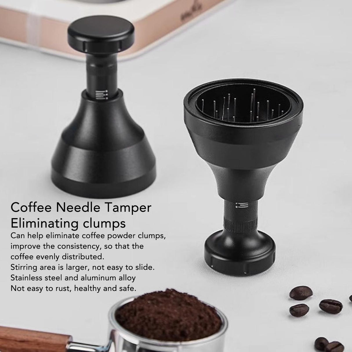 Coffee Needle Tamper Coffee Powder Stirring Distributor Tool for Home Coffee Shop 53MM Needle
