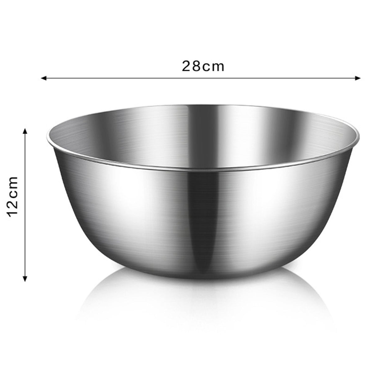 Mixing Bowl Large Capacity Thickened Stainless Steel Baking Cooking Basin for Kitchen 28x12cm/11x4.7in 5500ml