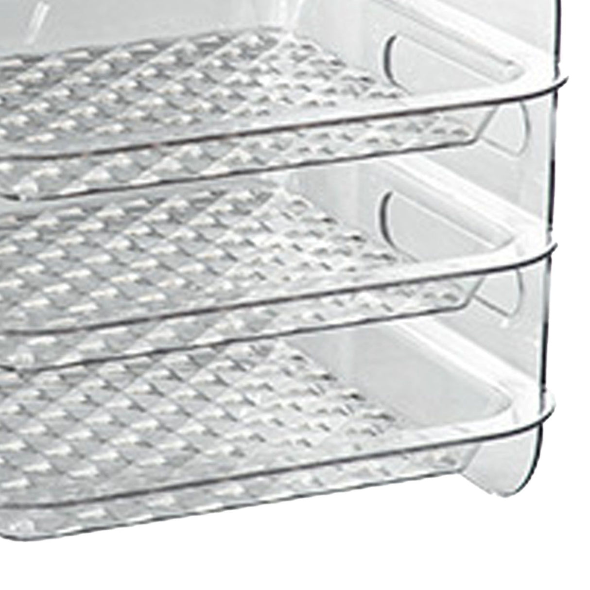 Multi Layer Food Tray Multifunctional Strong Capacity Durable Vegetable Fruit Preparation Plate 3 Layer White