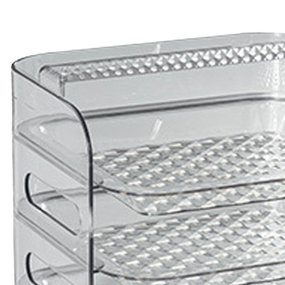 Multi Layer Food Tray Multifunctional Strong Capacity Durable Vegetable Fruit Preparation Plate 3 Layer White
