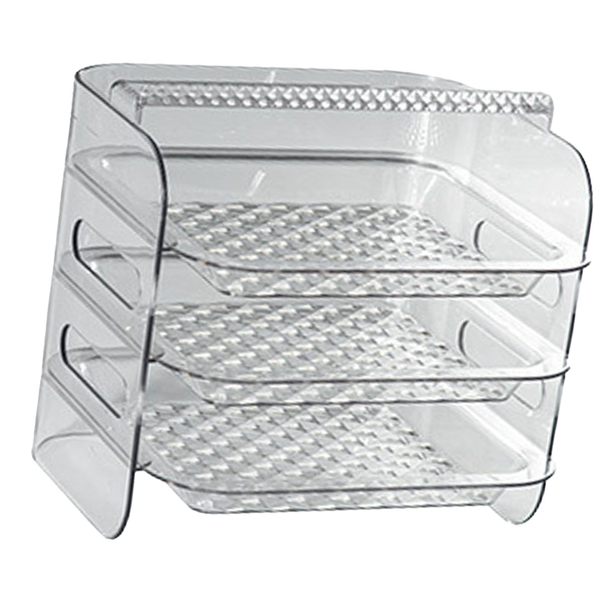 Multi Layer Food Tray Multifunctional Strong Capacity Durable Vegetable Fruit Preparation Plate 3 Layer White