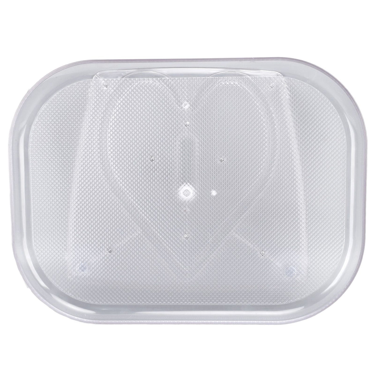 Refrigerator Turntable Organizer Transparent Rectangular Countertop Condiment Storage Rack for Household Kitchen Big Size