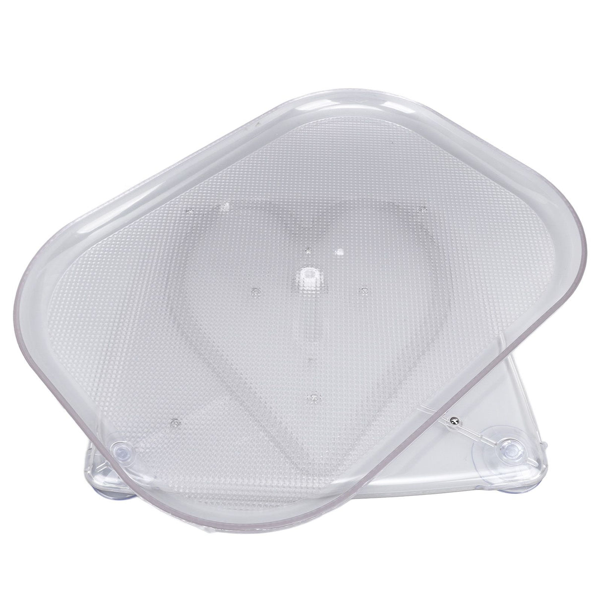 Refrigerator Turntable Organizer Transparent Rectangular Countertop Condiment Storage Rack for Household Kitchen Big Size
