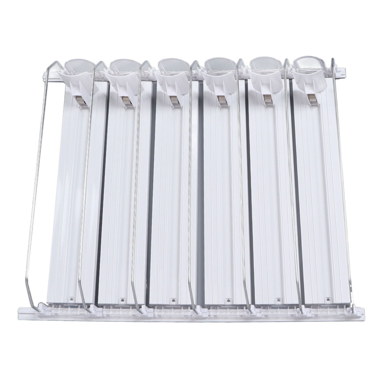 Drink Automatic Pusher Glide ABS White Width Adjustable 12oz 16oz 16.9oz 20oz Refrigerator Soda Can Organizer for Beverage 31cm/12.2in