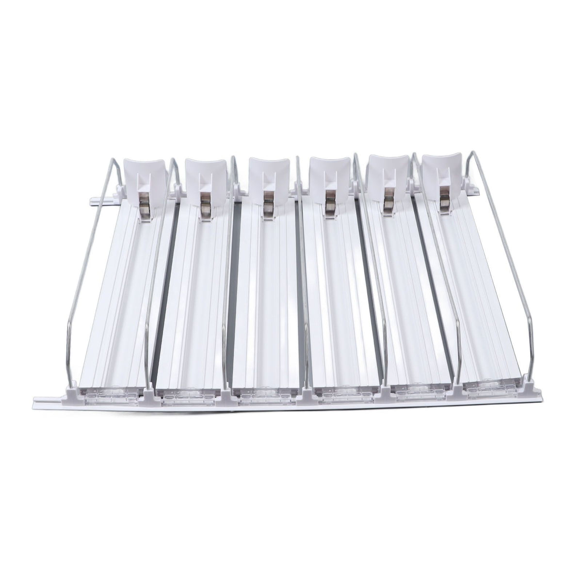Drink Automatic Pusher Glide ABS White Width Adjustable 12oz 16oz 16.9oz 20oz Refrigerator Soda Can Organizer for Beverage 31cm/12.2in