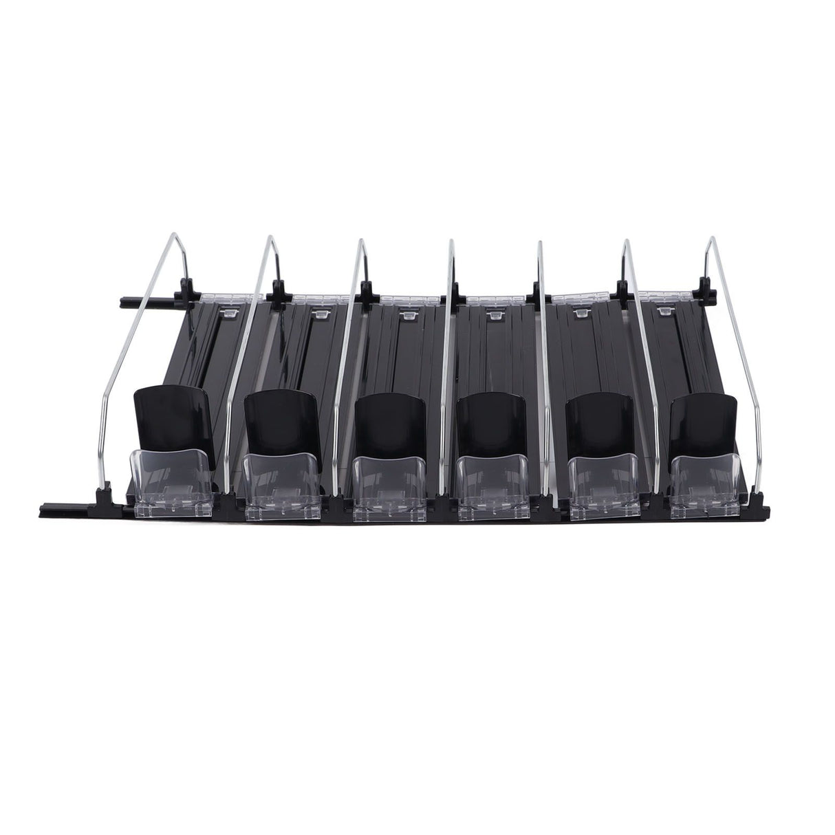Automatic Drink Pusher Glide Width Adjustable Simple Operation Labor Space Saving Black Self Pushing Can Organizer for Fridge 31cm / 12.2in