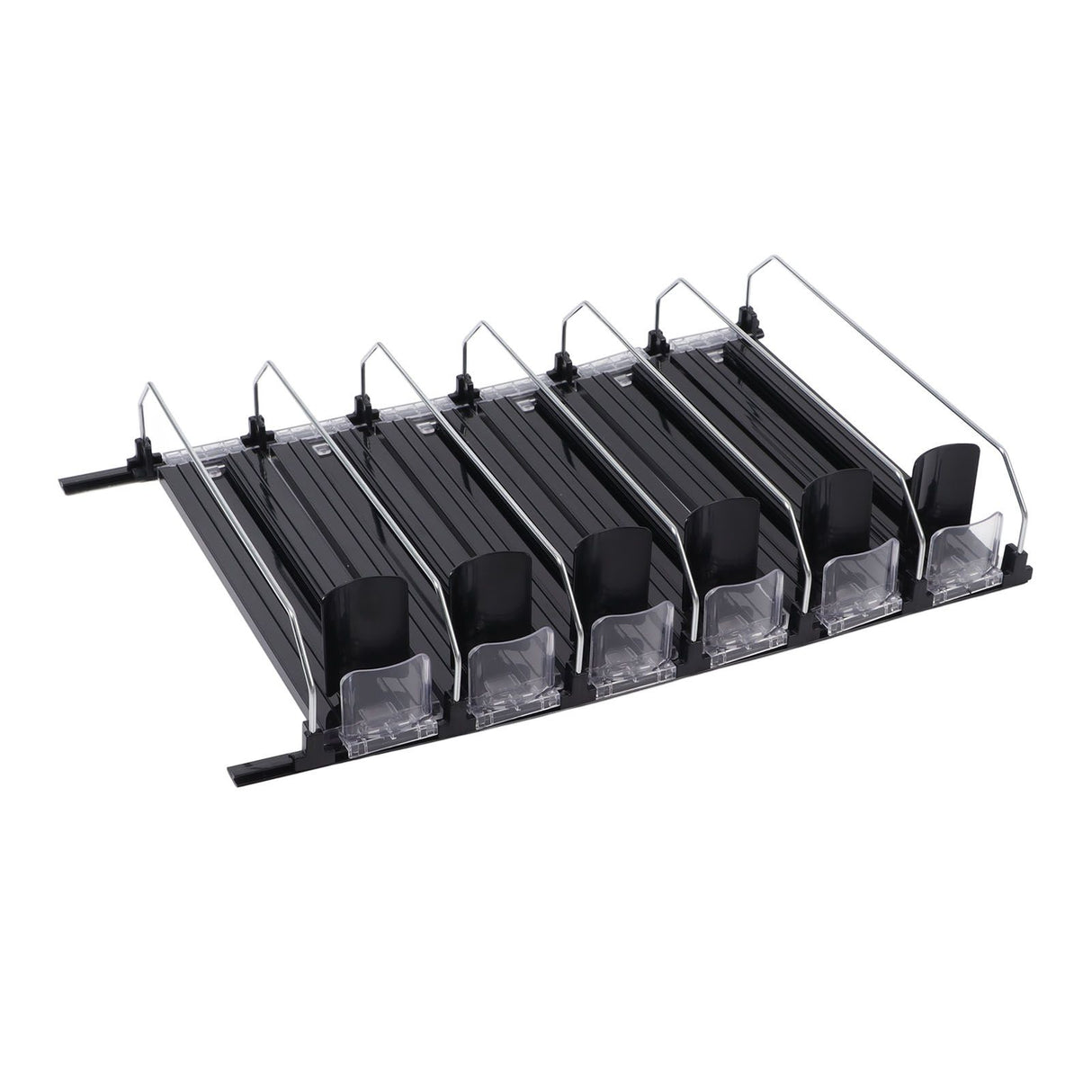 Automatic Drink Pusher Glide Width Adjustable Simple Operation Labor Space Saving Black Self Pushing Can Organizer for Fridge 31cm / 12.2in