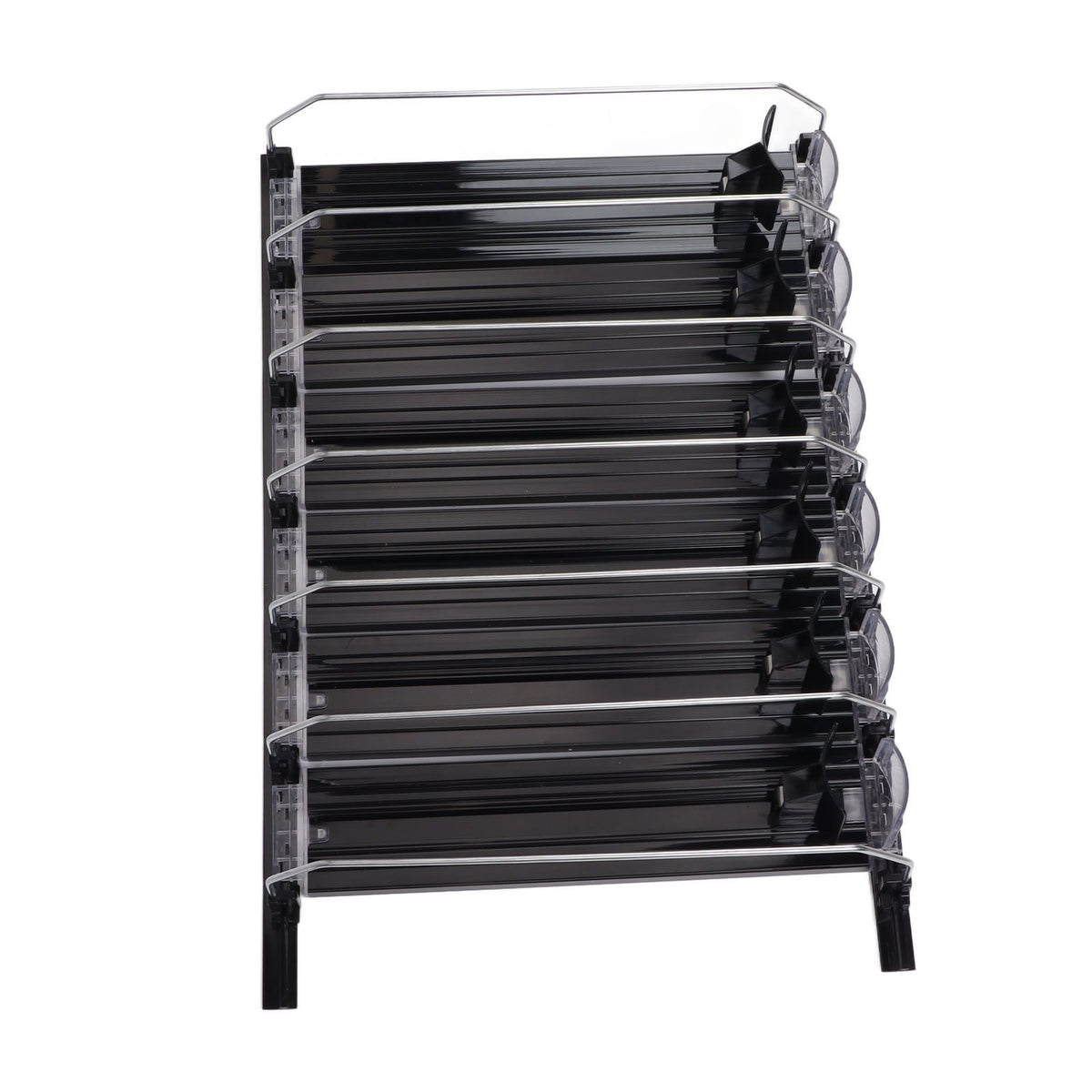 Automatic Drink Pusher Glide Width Adjustable Simple Operation Labor Space Saving Black Self Pushing Can Organizer for Fridge 31cm / 12.2in