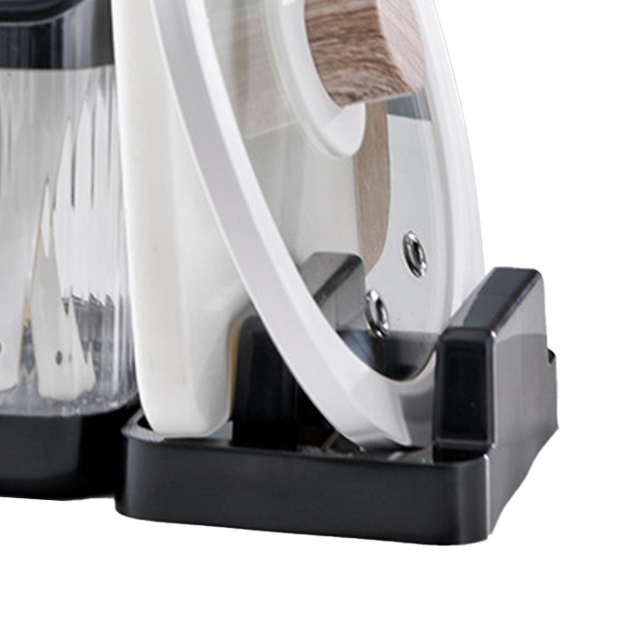 Multifunctional Kitchen Storage Rack Kitchen Countertop Cutting Board Pot Cover Chopsticks Forks Spoons Holder Advanced Black