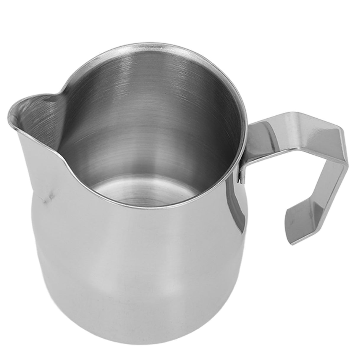 Milk Frothing Pitcher Coffee Steaming Pitcher 304 Stainless Steel Coffee Milk Cup Milk Frother Cup Olecranon Type Outlet Silver 350ML