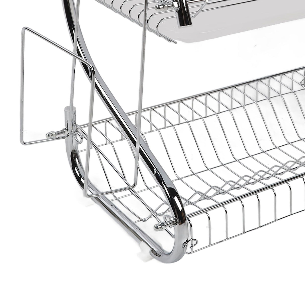 Dish Rack 2 Tier Bowl Dish Drainer Neat Organization Rust Prevention Kitchen Drying Rack Cutting Board Style
