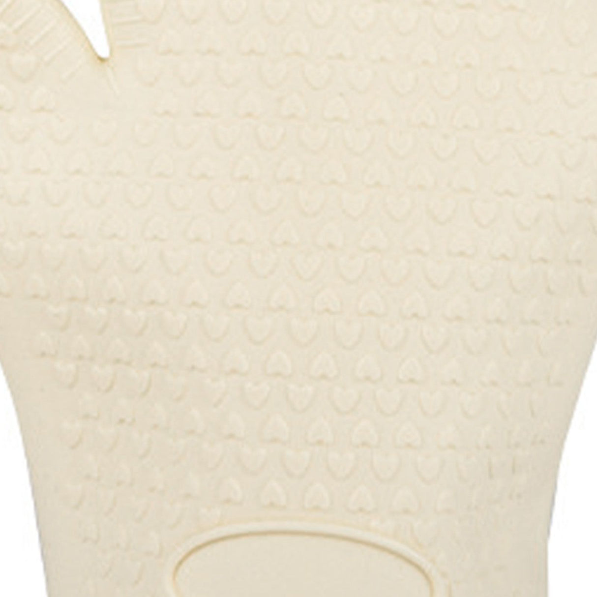Thickened Silicone Anti Scalding Oven Glove Heat Resistant Silicone Cooking Glove for Microwave Oven Toaster Ivory White