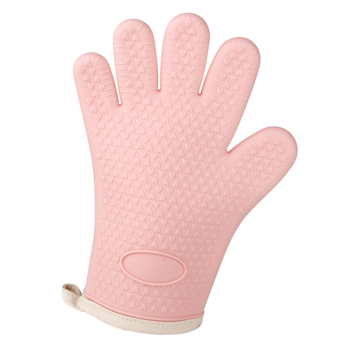 Thickened Silicone Anti Scalding Oven Glove Heat Resistant Silicone Cooking Glove for Microwave Oven Toaster pink Orange