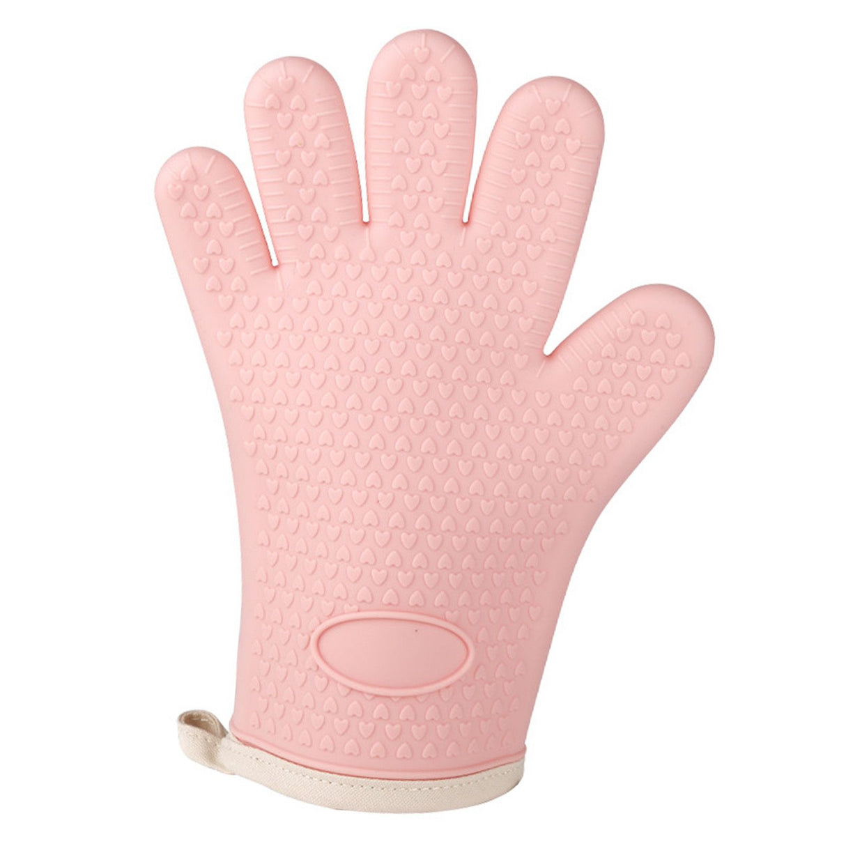 Thickened Silicone Anti Scalding Oven Glove Heat Resistant Silicone Cooking Glove for Microwave Oven Toaster pink Orange