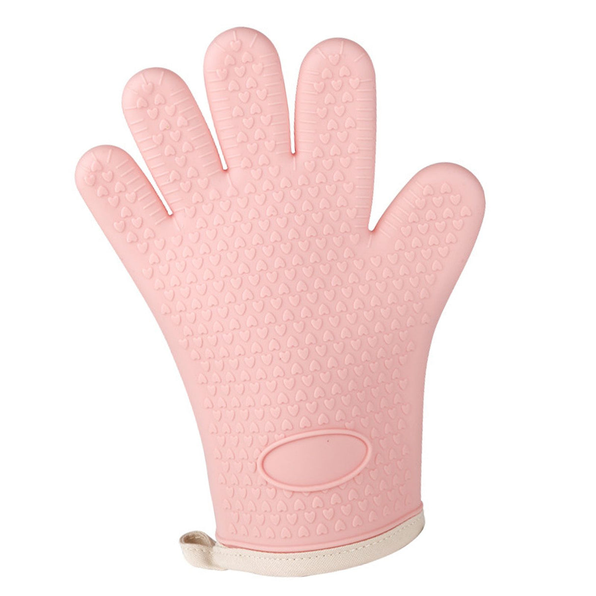 Thickened Silicone Anti Scalding Oven Glove Heat Resistant Silicone Cooking Glove for Microwave Oven Toaster pink Orange