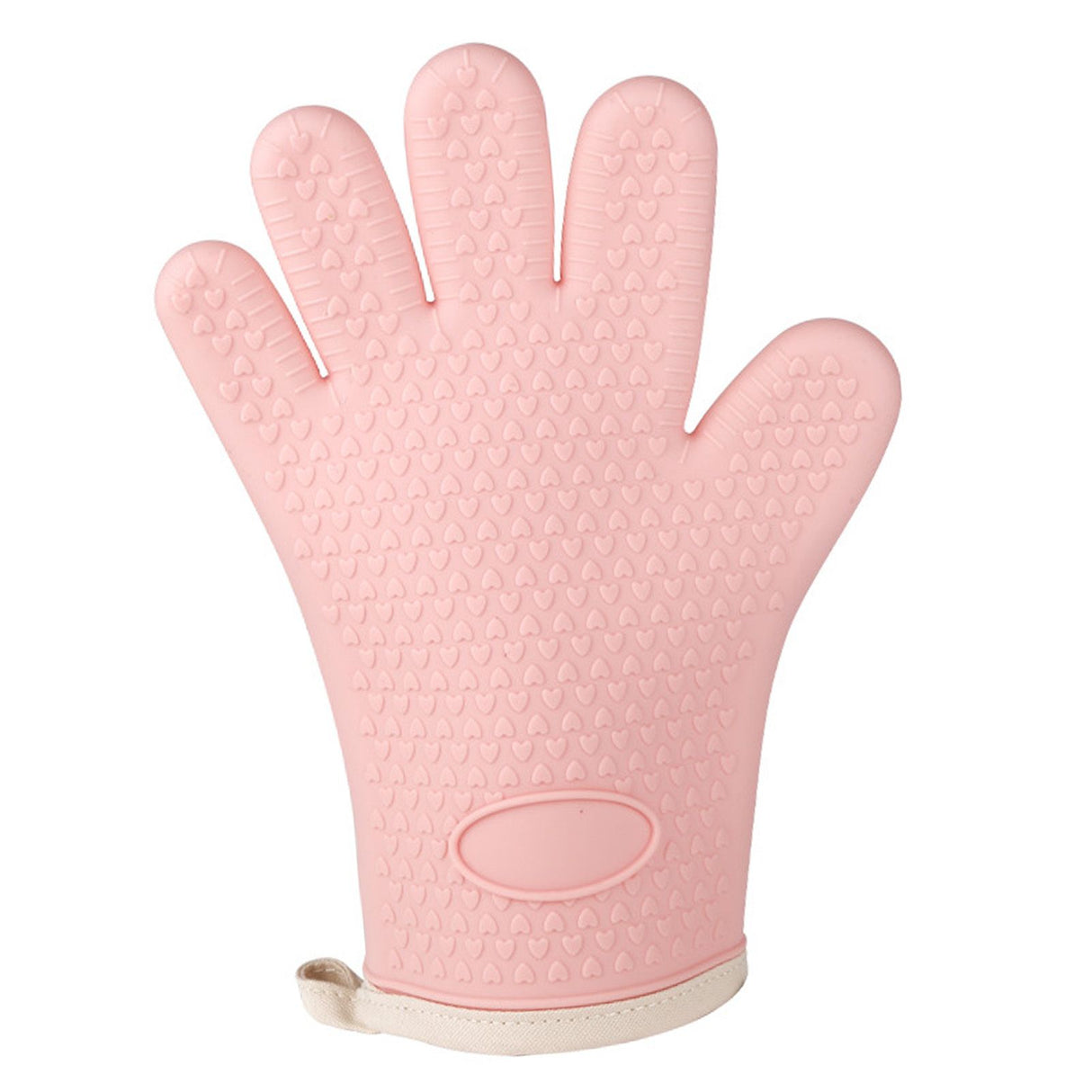 Thickened Silicone Anti Scalding Oven Glove Heat Resistant Silicone Cooking Glove for Microwave Oven Toaster pink Orange