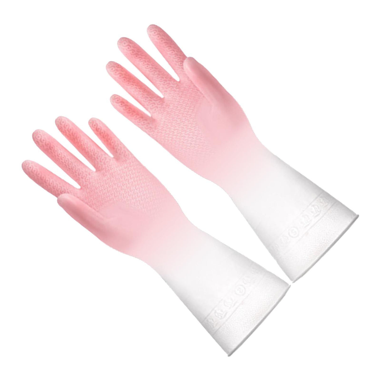 Kitchen Gloves Reusable Tight Fit Multifunctional Dishwashing Cleaning Waterproof Durable Household Gloves Pink