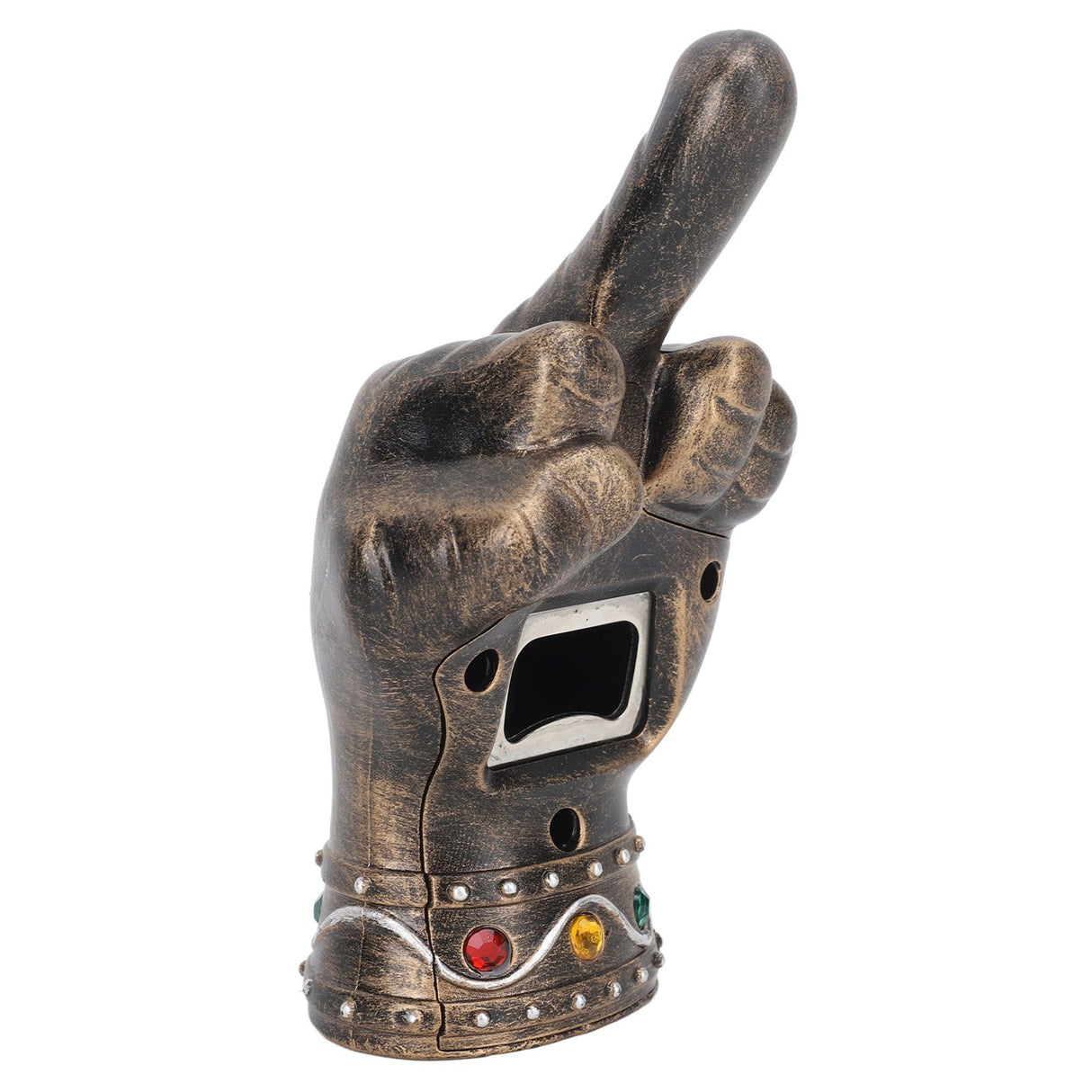 Fist Beer Opener Cool Middle Finger Shape Portable Fist Beer Bottle Opener for Men Husband Dad Grandpa Boyfriend Gold