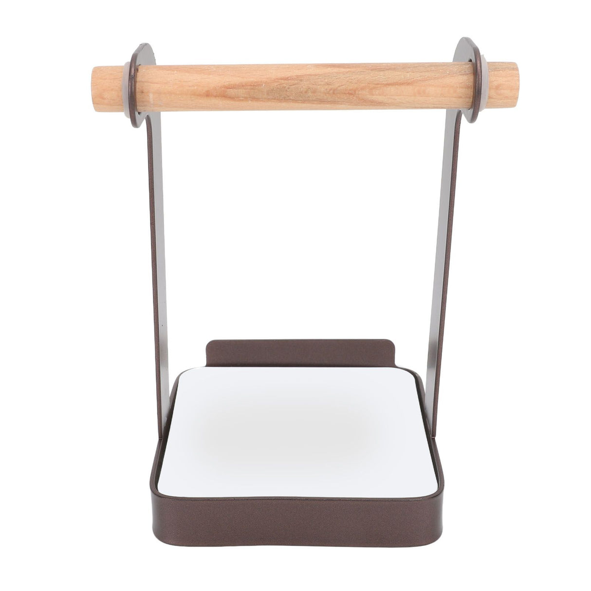 Pot Lid Holder Rack Multifunction Prevent Slip Iron Basin Wood Rack Cooking Tool Spatula Stand Kitchen Organizer Coffee