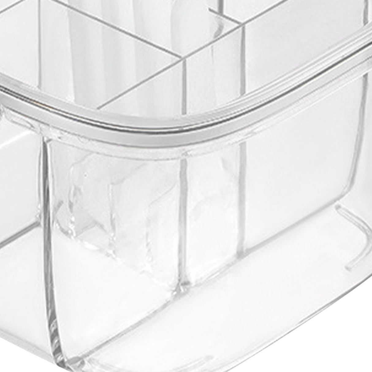 Seasoning Box 4 Compartments Transparent Window Strong PET Seasoning Jar with 4 Spoons for Home Kitchen Cooking White