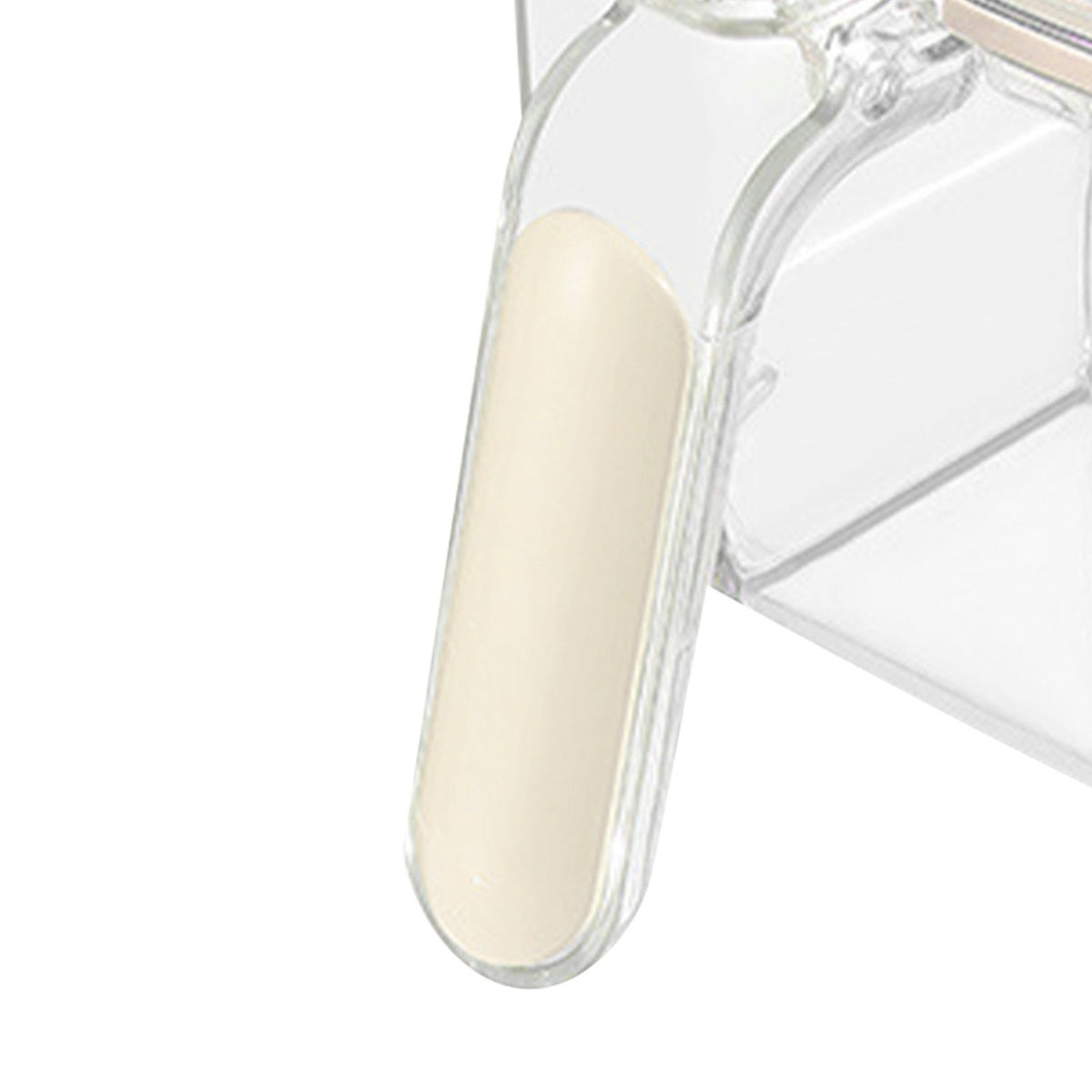 Seasoning Box 4 Compartments Transparent Window Strong PET Seasoning Jar with 4 Spoons for Home Kitchen Cooking Milk Yellow