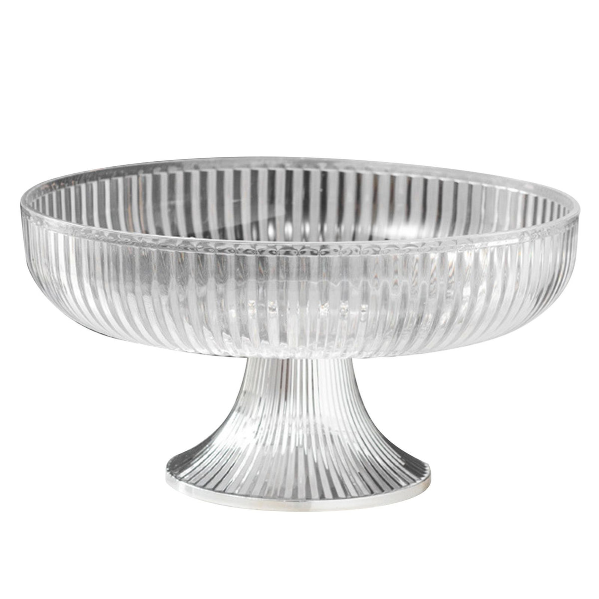 Fruit Plate Multifunctional Plastic Stylish Space Saving Decorative Snack Bowl for Candy Nuts Transparent