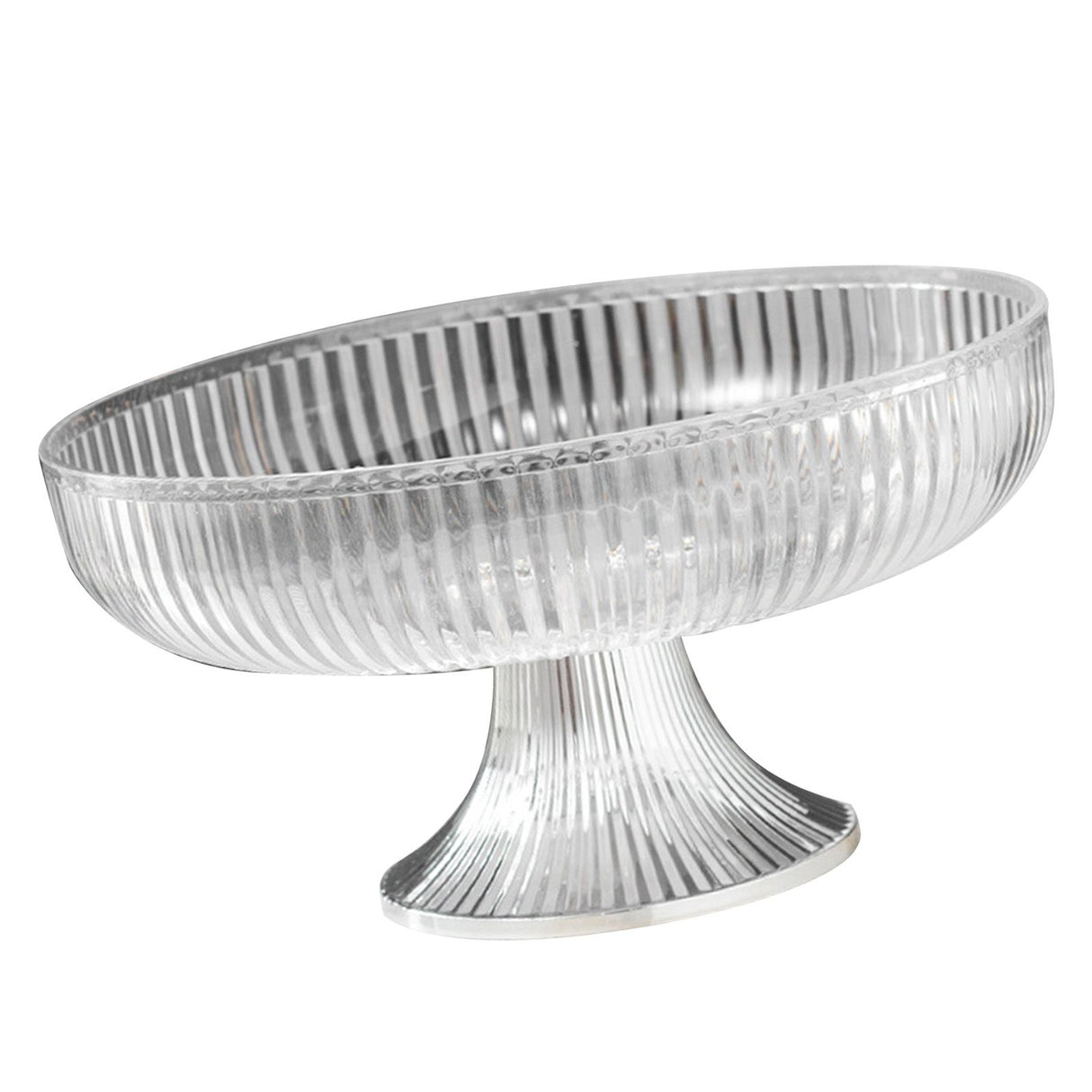 Fruit Plate Multifunctional Plastic Stylish Space Saving Decorative Snack Bowl for Candy Nuts Transparent