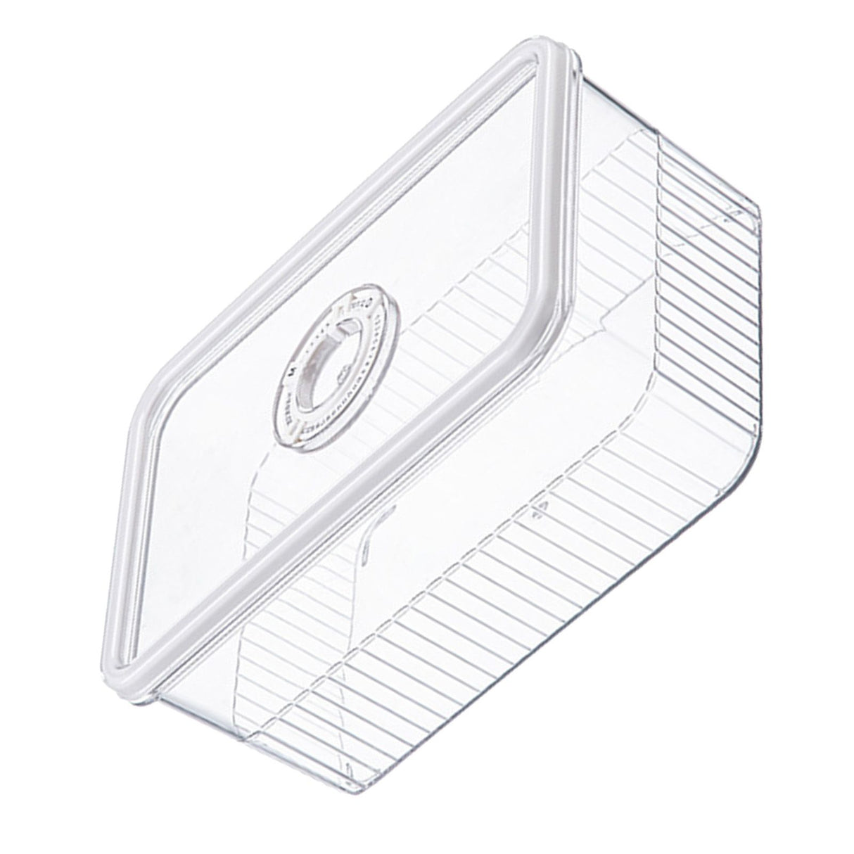 Refrigerator Storage Box with Lids Plastic Transparent Sealed Fridge Food Storage Containers for Fruits Vegetables M