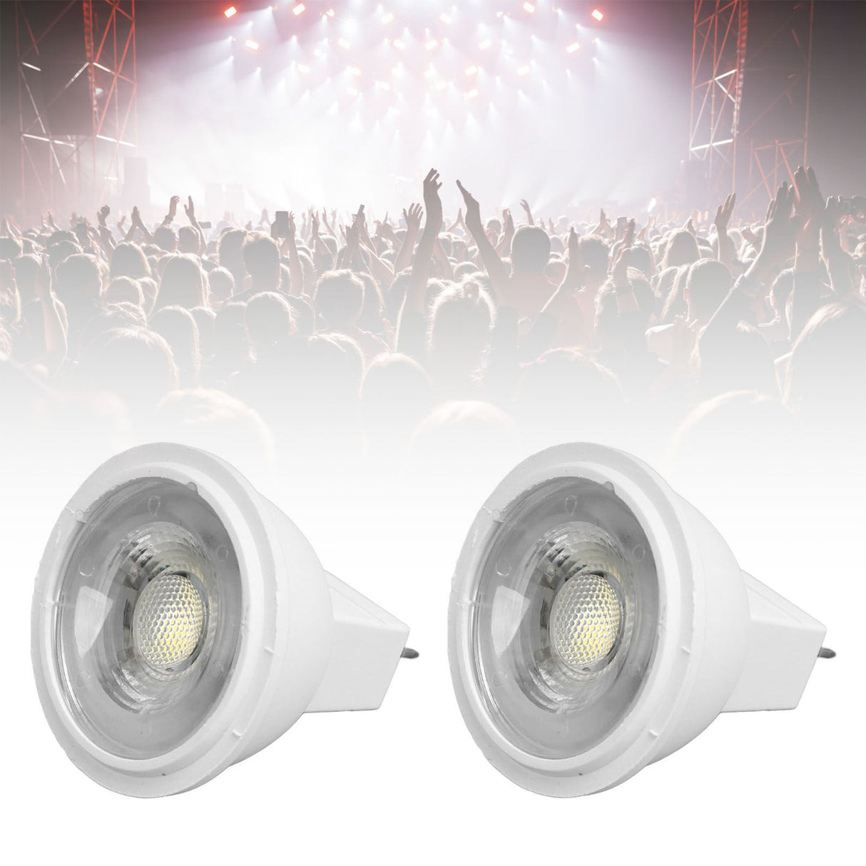 2Pcs MR11 Light Bulb High Brightness 3W 110V Faster Heat Dissipation GU4 Spotlight Bulbs for Landscape Lighting Bedroom Kitchen White Light